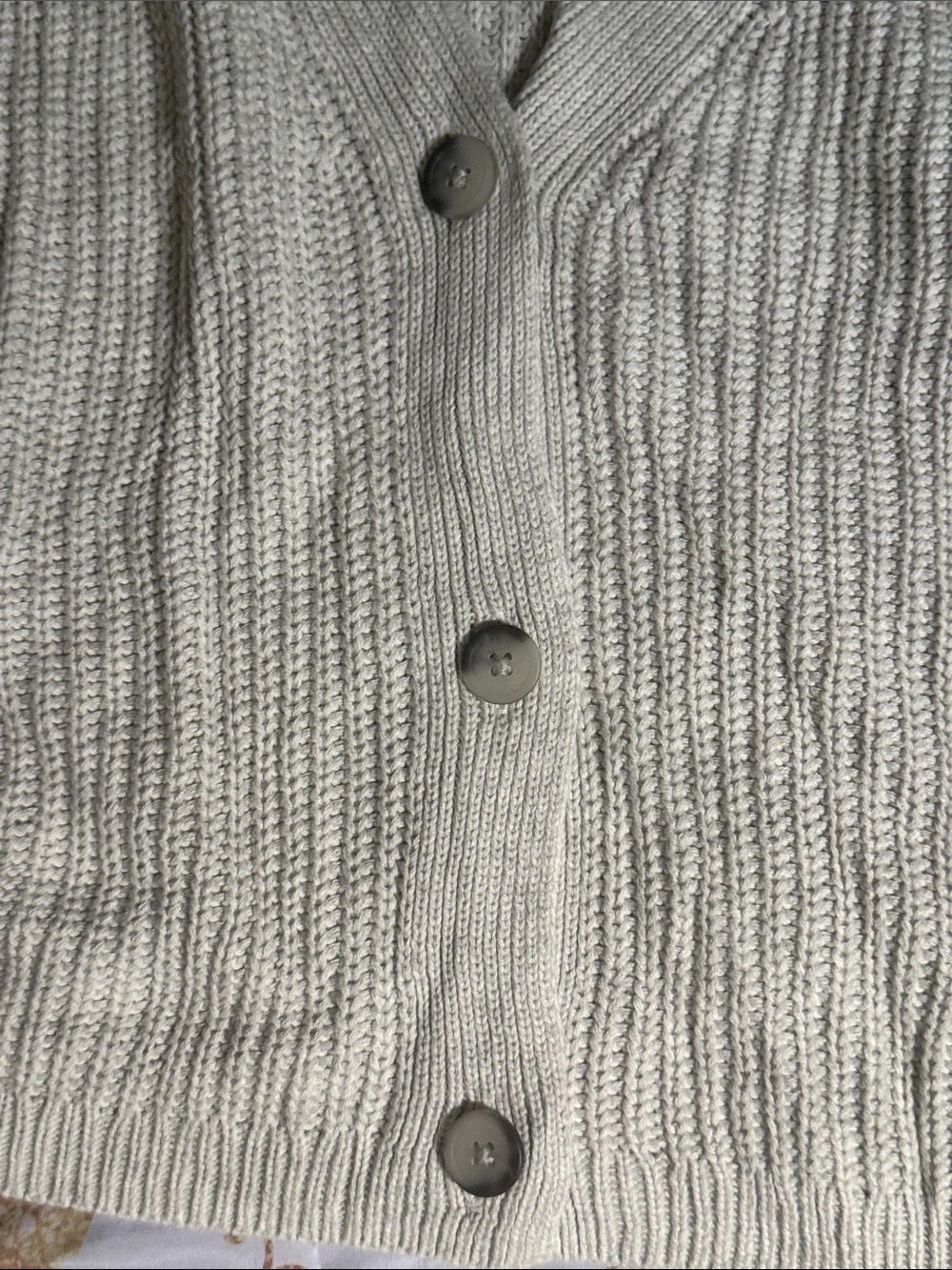 Universal Thread Cream Ribbed Button-Front Knit Vest - Picture 4 of 5